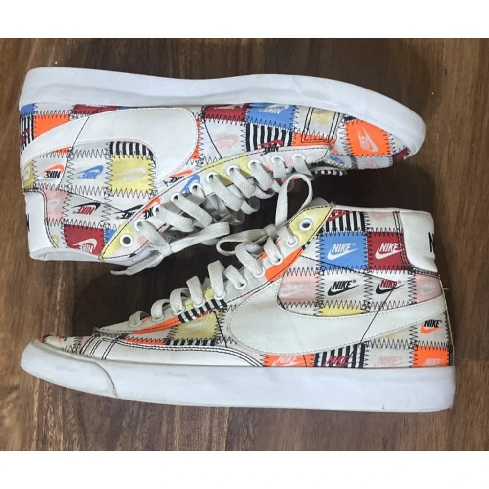 Nike Blazer Mid Patchwork Mens Sz 12 Shoes Athletic Retro Sneaker Gym CI9887-100